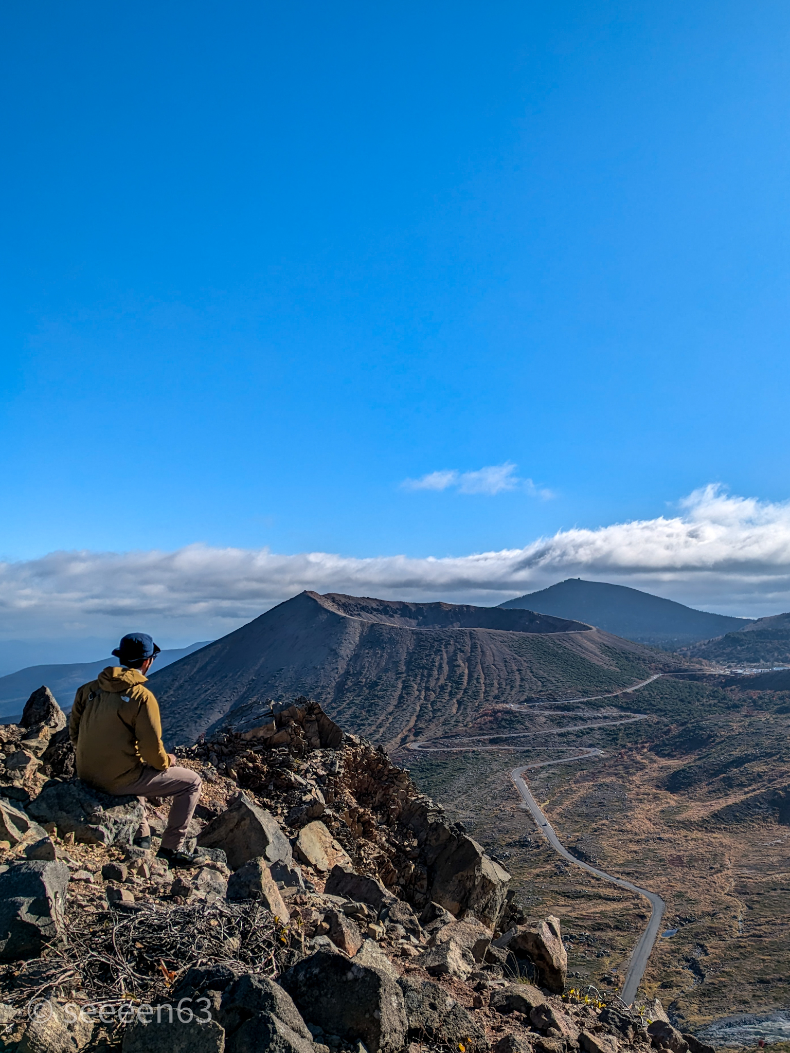 駱駝山から見る吾妻小富士